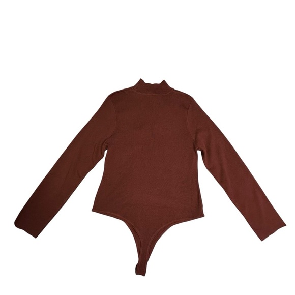 Fashion Nova Cut Out and Play Brown Ribbed Bodysuit Size 3X  NWT - Picture 2 of 9